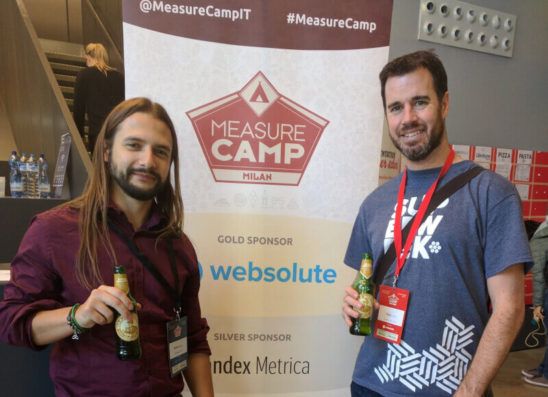 Matteo with Peter ONeil at MeasureCamp Milan 2018