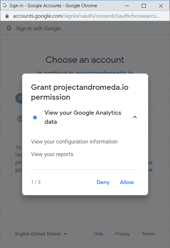 Grant analytics.readonly Grant analytics.readonly